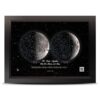 ST23-A3-Black-frame-1200-sdnm تابلو آسمان صورت فلکی و ماه دوقلو St23