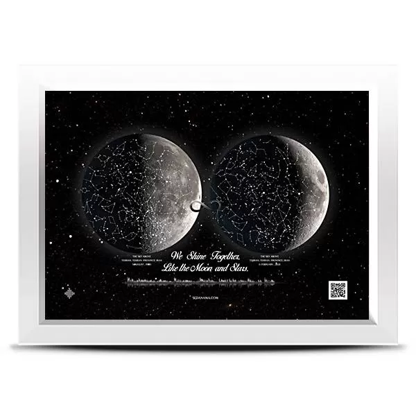 تابلو آسمان صورت فلکی و ماه دوقلو St23