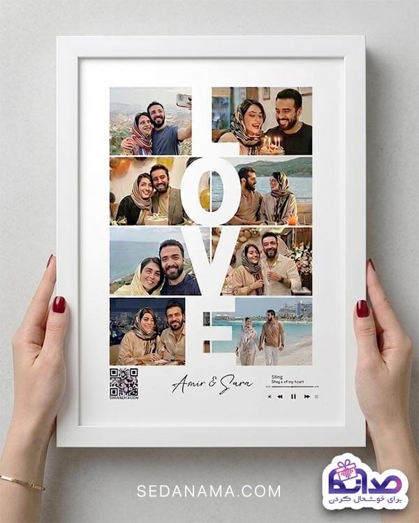 تابلو کلاژ LOVE
