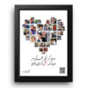 تابلو کلاژ قلب 40x30 مشکی
