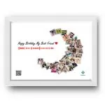 تابلو کلاژ ماه مدل CM2 سفید