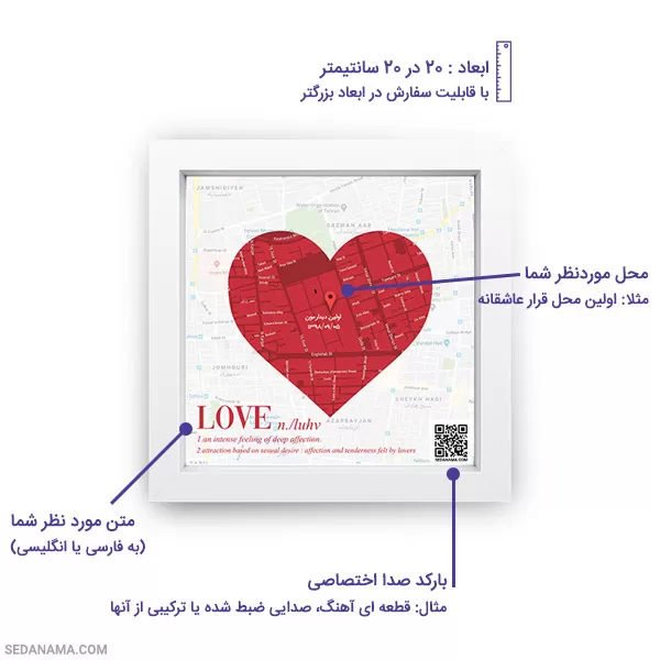 راهنمای تابلو مکان نما عاشقانه 2
